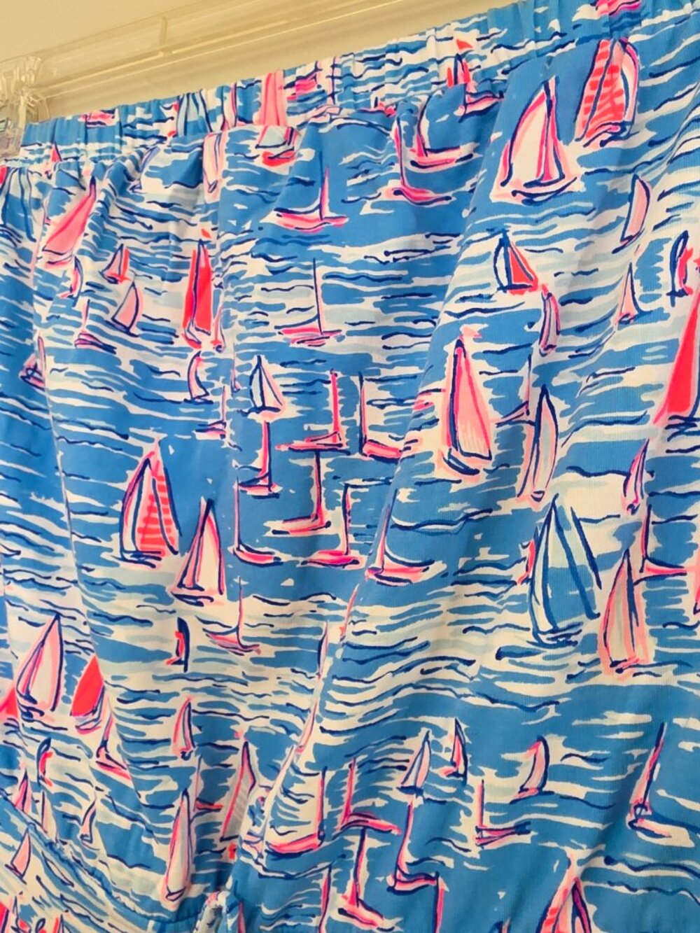 Lilly Pulitzer Jace Strapless Romper Zanzibar Blue Boatylicious | Large - Picture 2 of 9